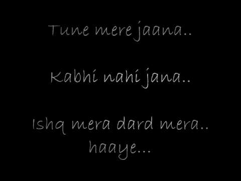 Tune mere jaana lyrics male in hindi